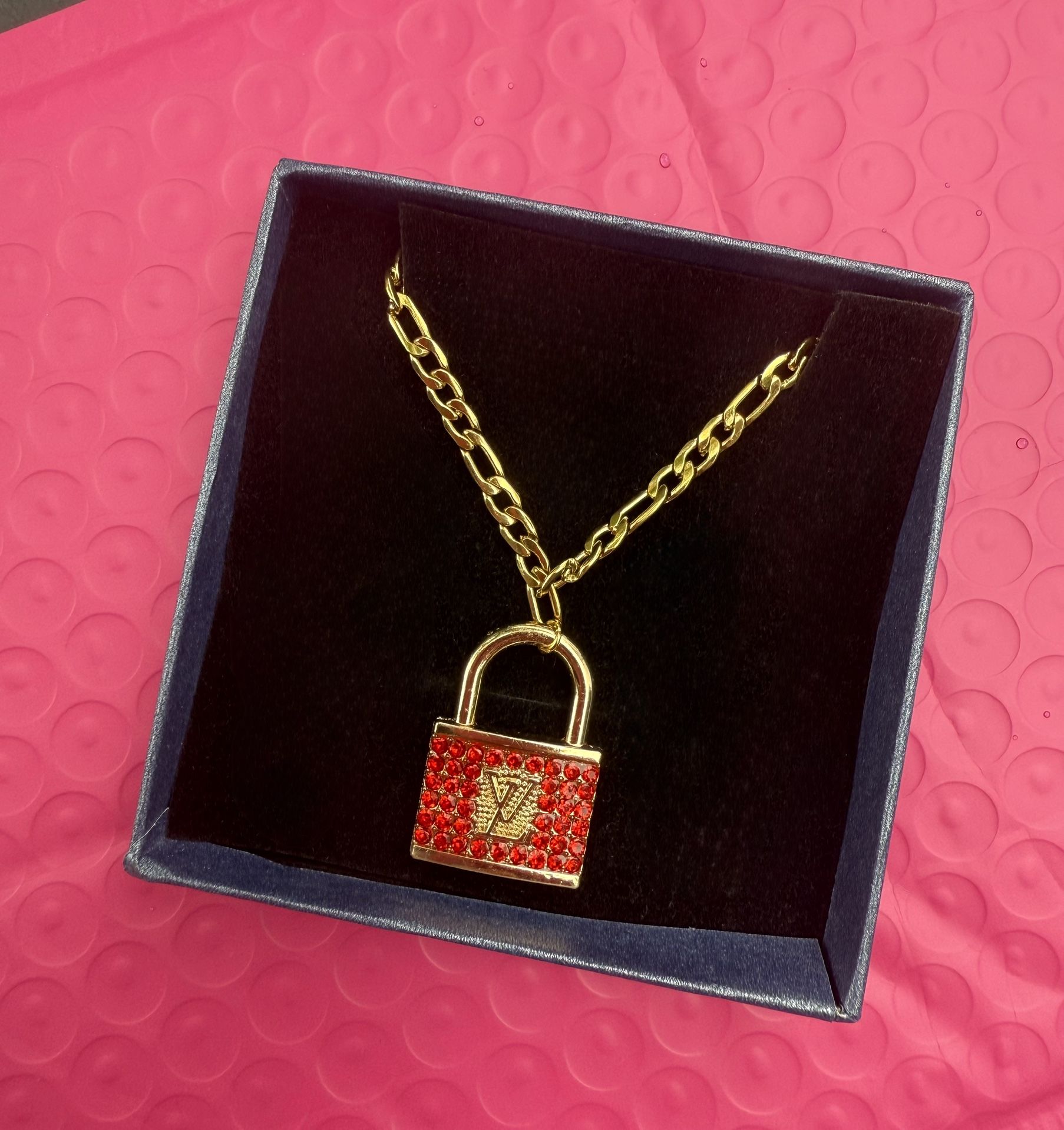 Authentic Upcycled Charm Necklace 18k Gold Plated Figaro Chain 18 Inch