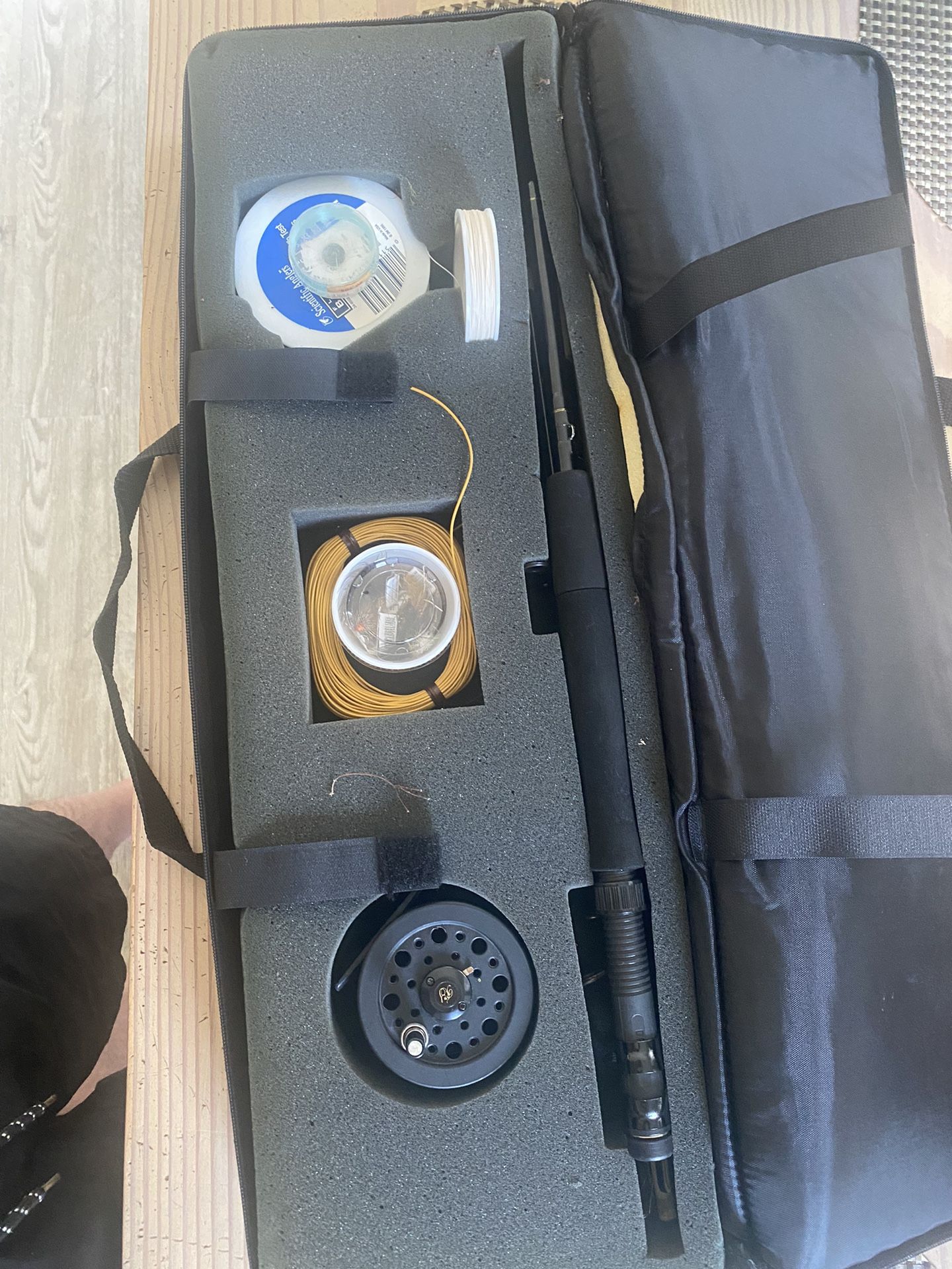 Fly Fishing Rod & Reel In A Vintage Marlboro Carrying Case