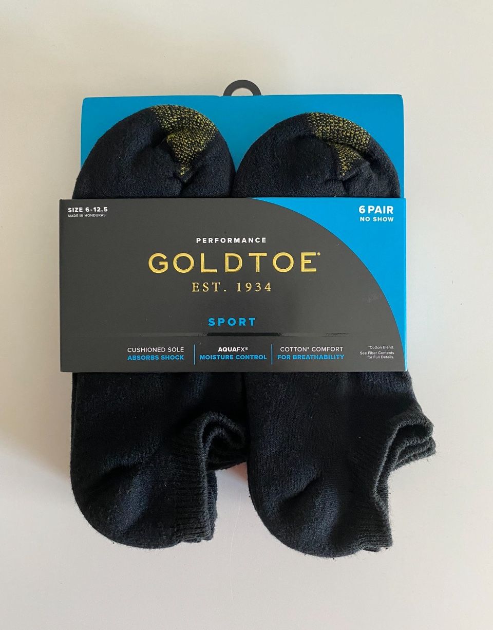 Athletic Socks No Show GoldToe 6 Pairs NEW