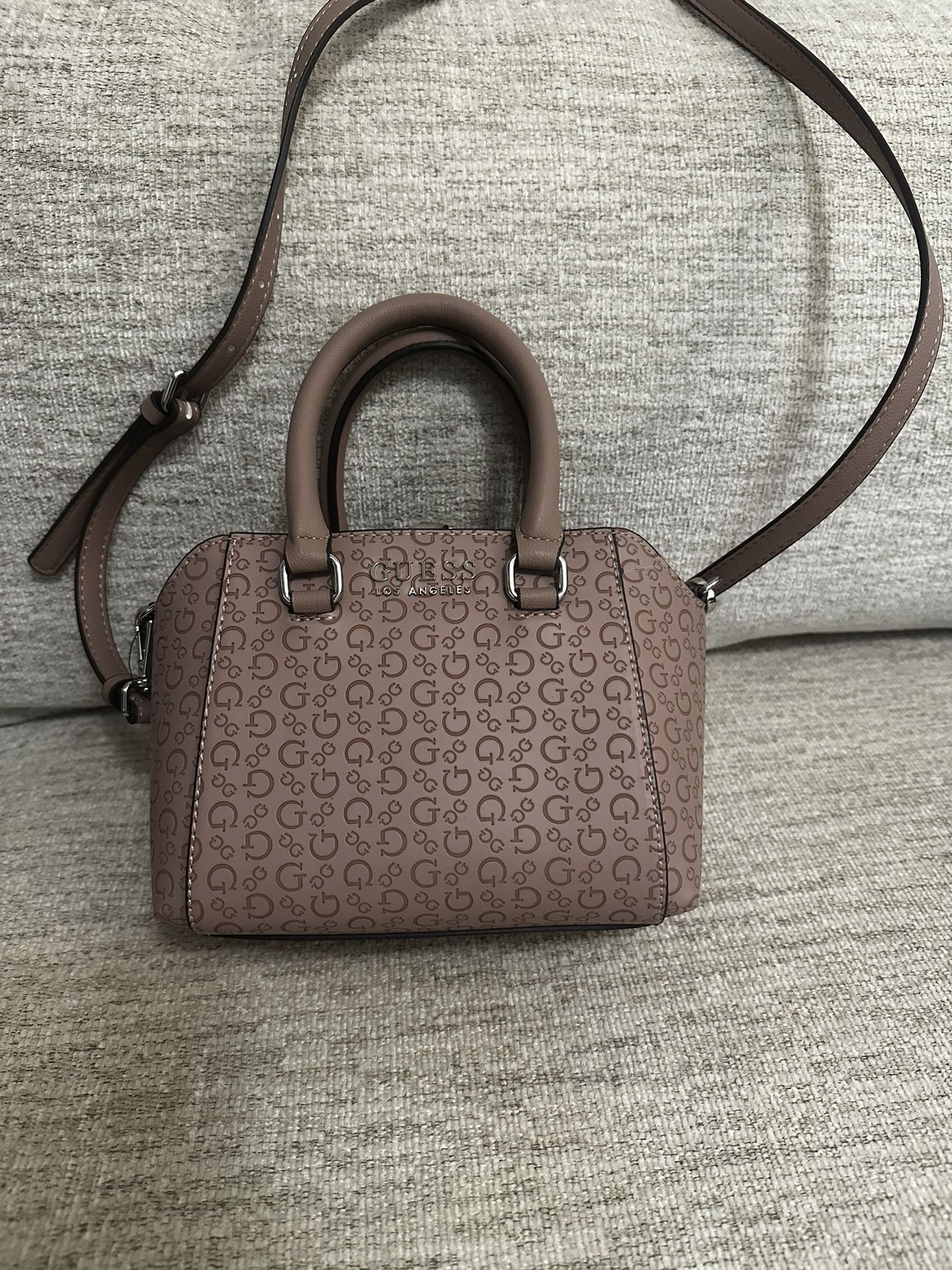 Guess All-Over Monogram Print Tote Bag
