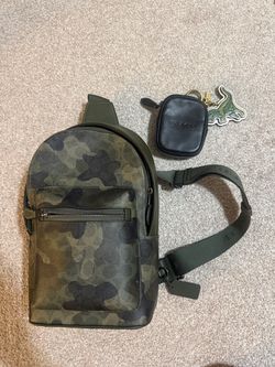 Coach camo backpack