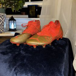 Puma Future Z 1.4 Neymar Jr FG soccer cleats Coral and Gold