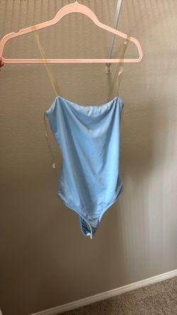 Girls Light Blue One-Piece Swimsuit