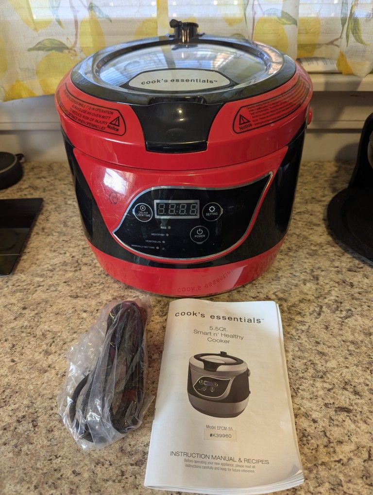 Cook's Essential 5.5 Qt Smart Cooker With Glass Lid