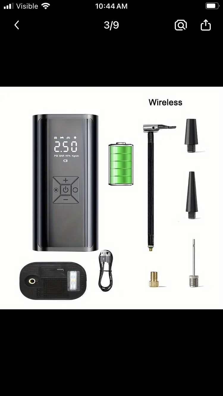 Cordless Tire Inflator Portable Electric Air Compressor