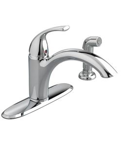 AMERICAN STANDARD, chrome finish with sprayer kitchen faucet