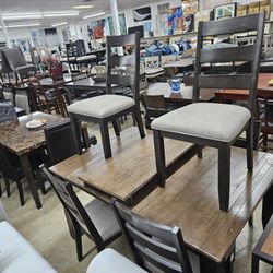 Open Box Dining Table Set With 6 Chairs 