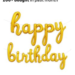 Happy birthday ballons.