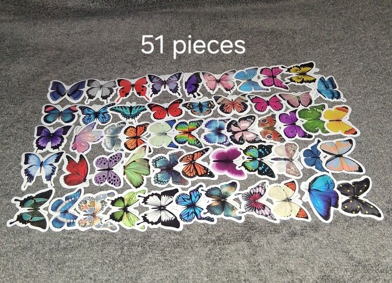 Butterflies 51 Piece Stickers
