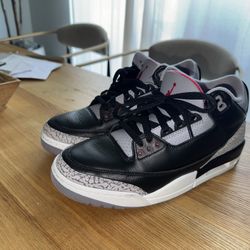 Retro Jordan 3 - Black Cement - Men’s size 9