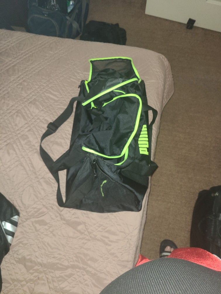 Puma Duffel Bag (Green and Black)