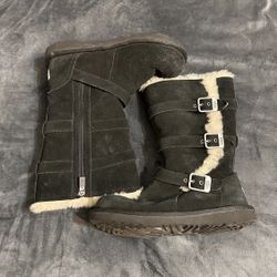 UGG Australia Maddi Black Tall Boots Youth/Women's Size 4