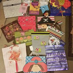 26 Birthday gift bags large to small