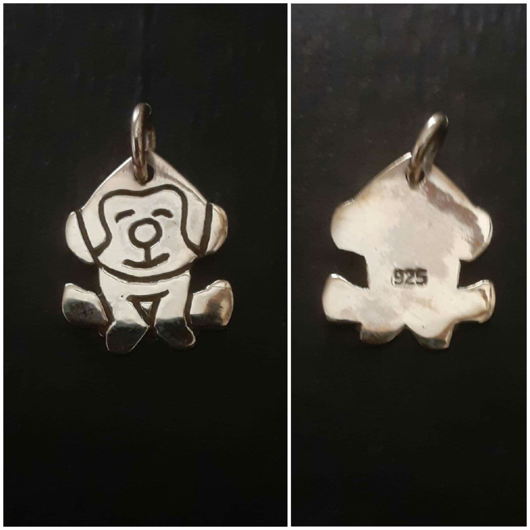 92.5 Sterling Silver Happy Puppy Charm