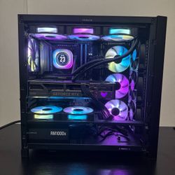 Gaming PC Nvidia RTX 5070 Ti | Ryzen 9800X3D | Vengeance 64GB DDR5-6000 RAM | MSI X870E | 2TB 990 PRO | TITAN 360mm LCD AIO | RM1000x PSU | 4000D RS