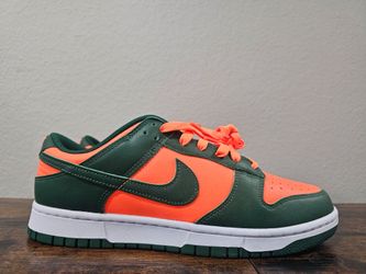 Nike #DD1391-300 Dunk Miami Hurricanes Sneakers Men Size 9.5 New (No Box)