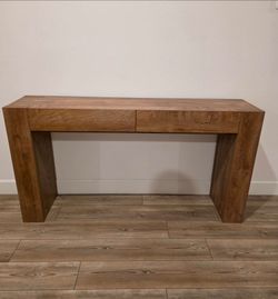 Solid Oak Wood Entry Table