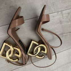 Dolce And Gabbana Keira Logo Heels Size 37.5