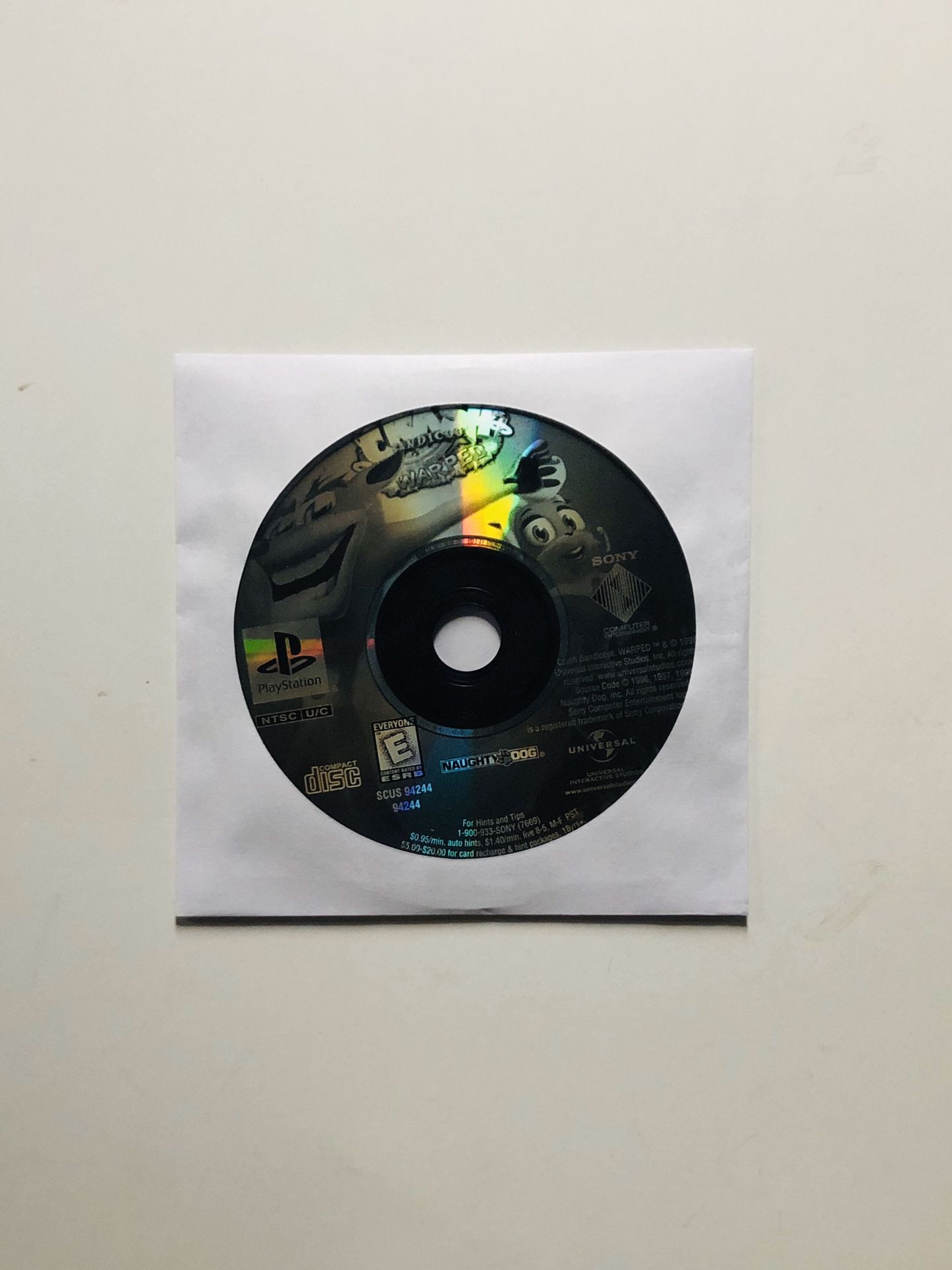 Crash bandicoot warped PlayStation 1 Ps1 Disc Only