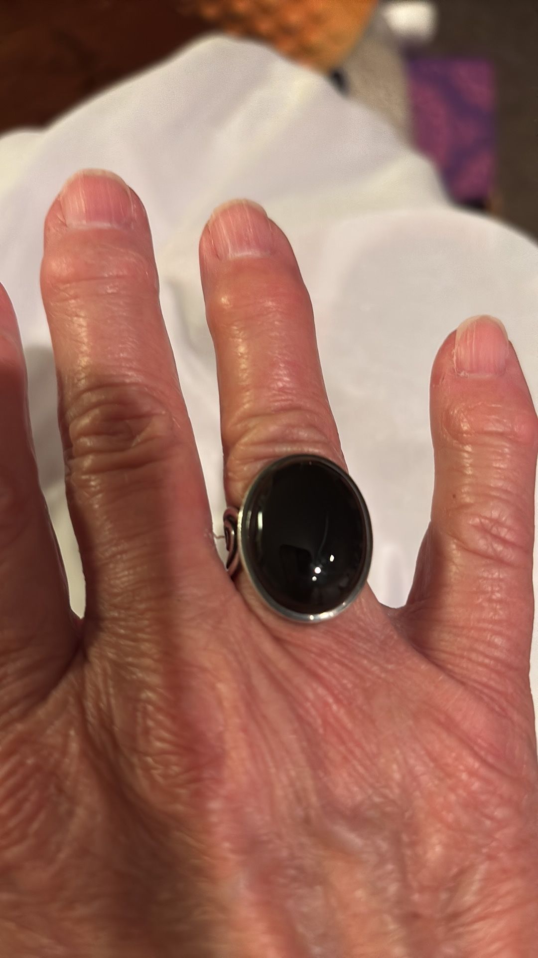 silver onyx Ring
