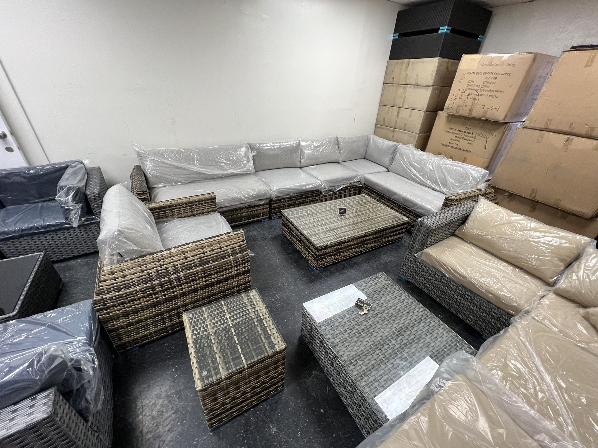 Patio Furniture Large Sectional 120”x120” 