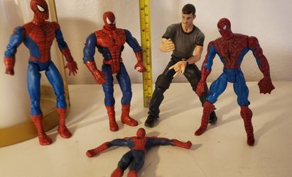 Spiderman and Peter Parker Action Figets Lot Of 5
