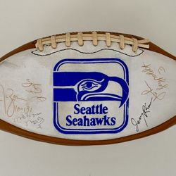 Seattle Seahawks 1976 Inaugural Season Team Signed Football w/40+ Autographs