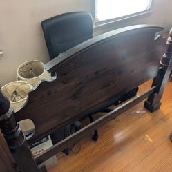 Solid wood headboard