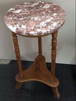 2 Vintage Victorian Table/Plant Stand Marble Top