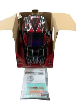 New Lincoln Electric Red Fierce Auto-Darkening Helmet Shade 7-13 2 Sensor K3063-1