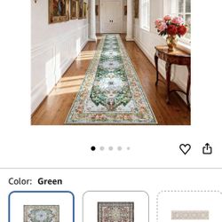 U'Artlines 3' x 20' Boho Hallway Runner Rug, Non Slip Washable Vintage Farmhouse Kitchen Rug Accent Area Carpet for Entryway Laundry and Living Room (
