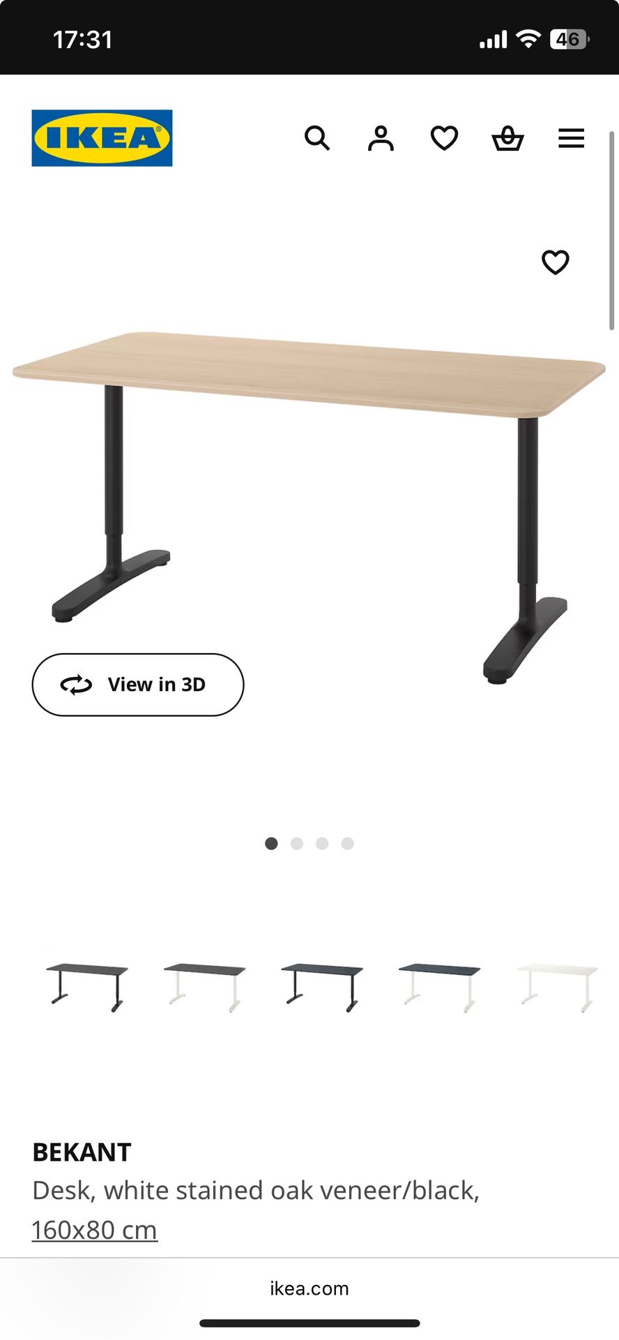 IKEA ADJUSTABLE DESK
