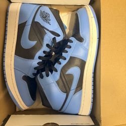 Black Blue Nike Air jordan 1 mid size 9
