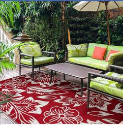 Washable outdoor rug
