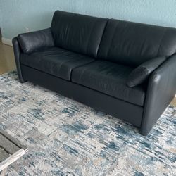 Slate Blue/Black Sleeper Sofa