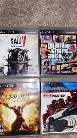 PS3 games grand theft auto 5 most wanted god of war