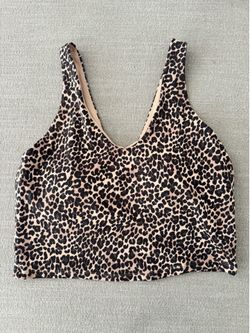 All in Motion Women’s Leopard-Print Activewear Tank – Size Large