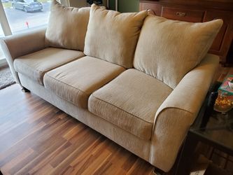 Beige Couch and Love Seat