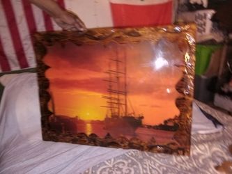 Vintage wooden wall art / man cave