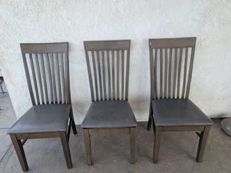 3 Solid Wood Dining Chairs