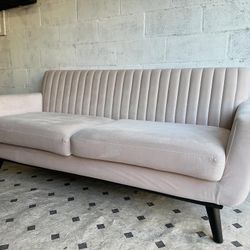 MID- CENTURY MODERN PINK VELVET SOFA / FREE DELIVERY INCLUDED! / PICK UP OPTION ! 