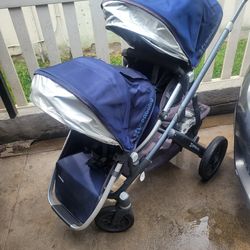 Uppababy vista  stroller double mode with bassinet