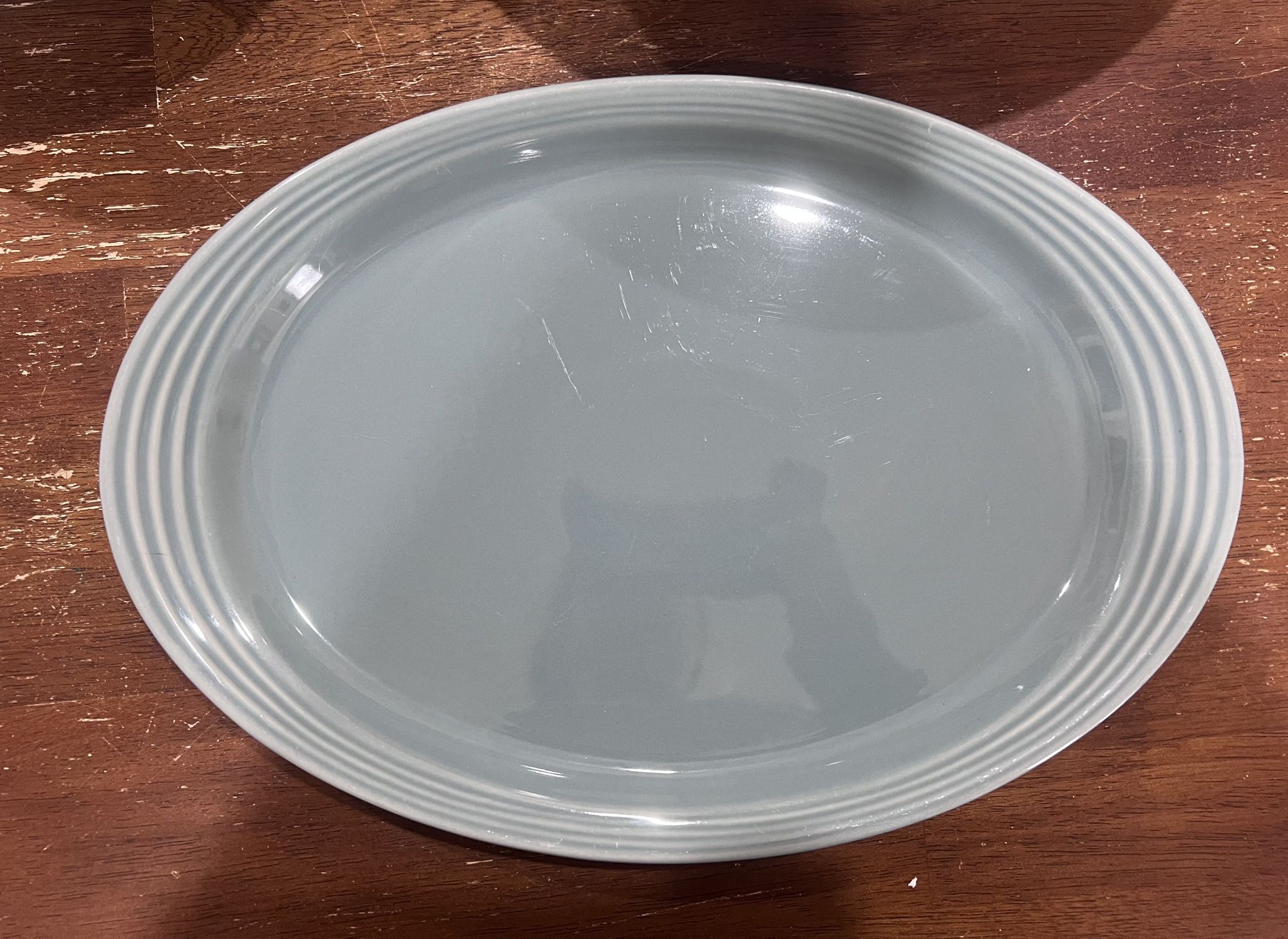 Oneida Culinaria Blue Sage (Slate Blue) 14" Oval Serving Platter