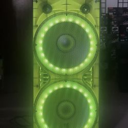 Professional Dual 15" Party Speaker w/360 light show 