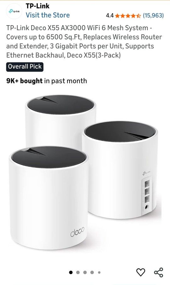 TP Link WIFI mesh System And Arris Surfboard Modem