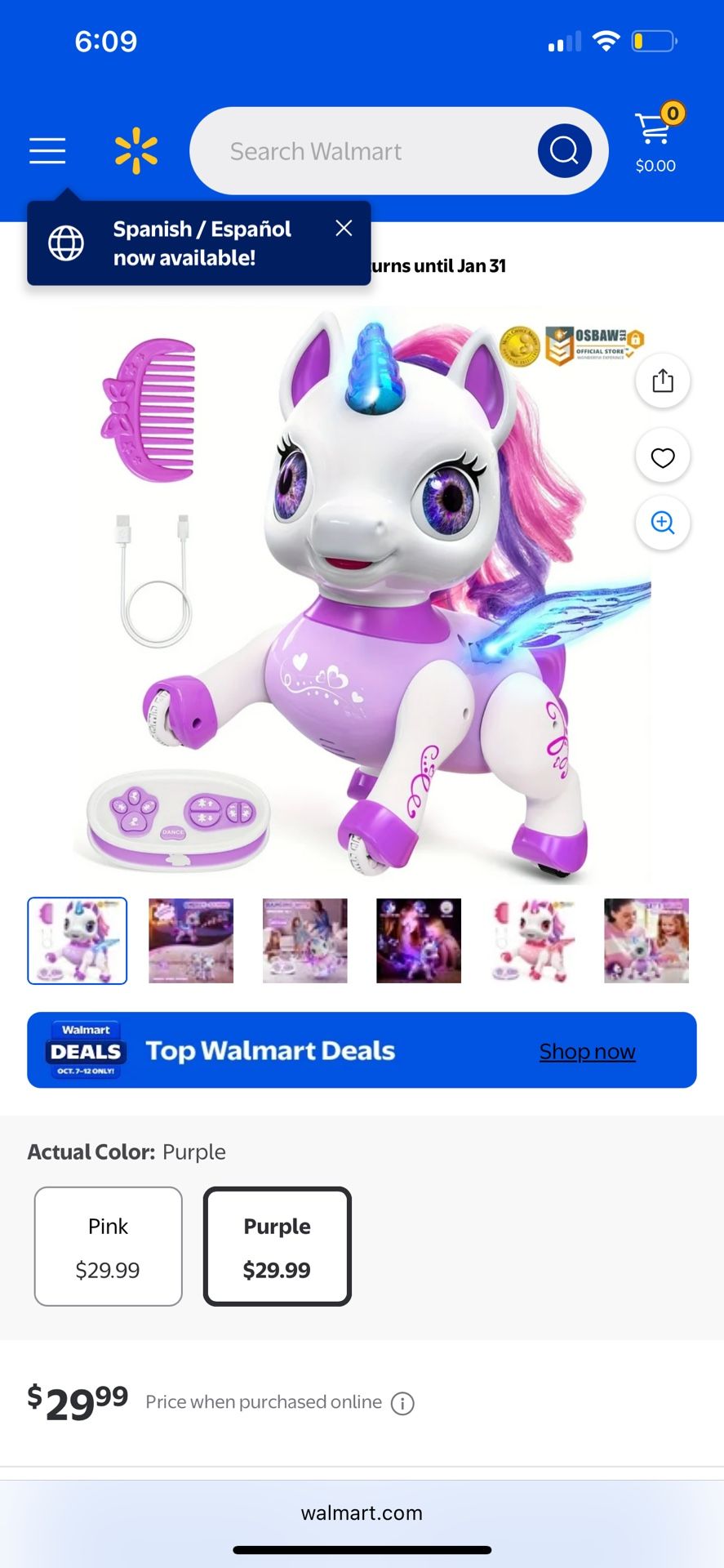 Unicorn Remote Control Toy