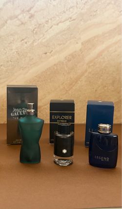 3 Men's Designer Cologne Minis – Le Male & Montblanc – New in Box