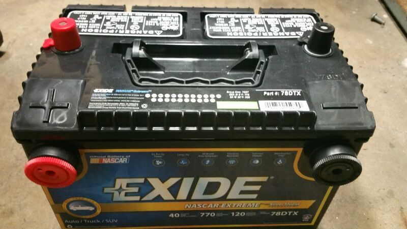 Exide 78DTX Dual terminal battery