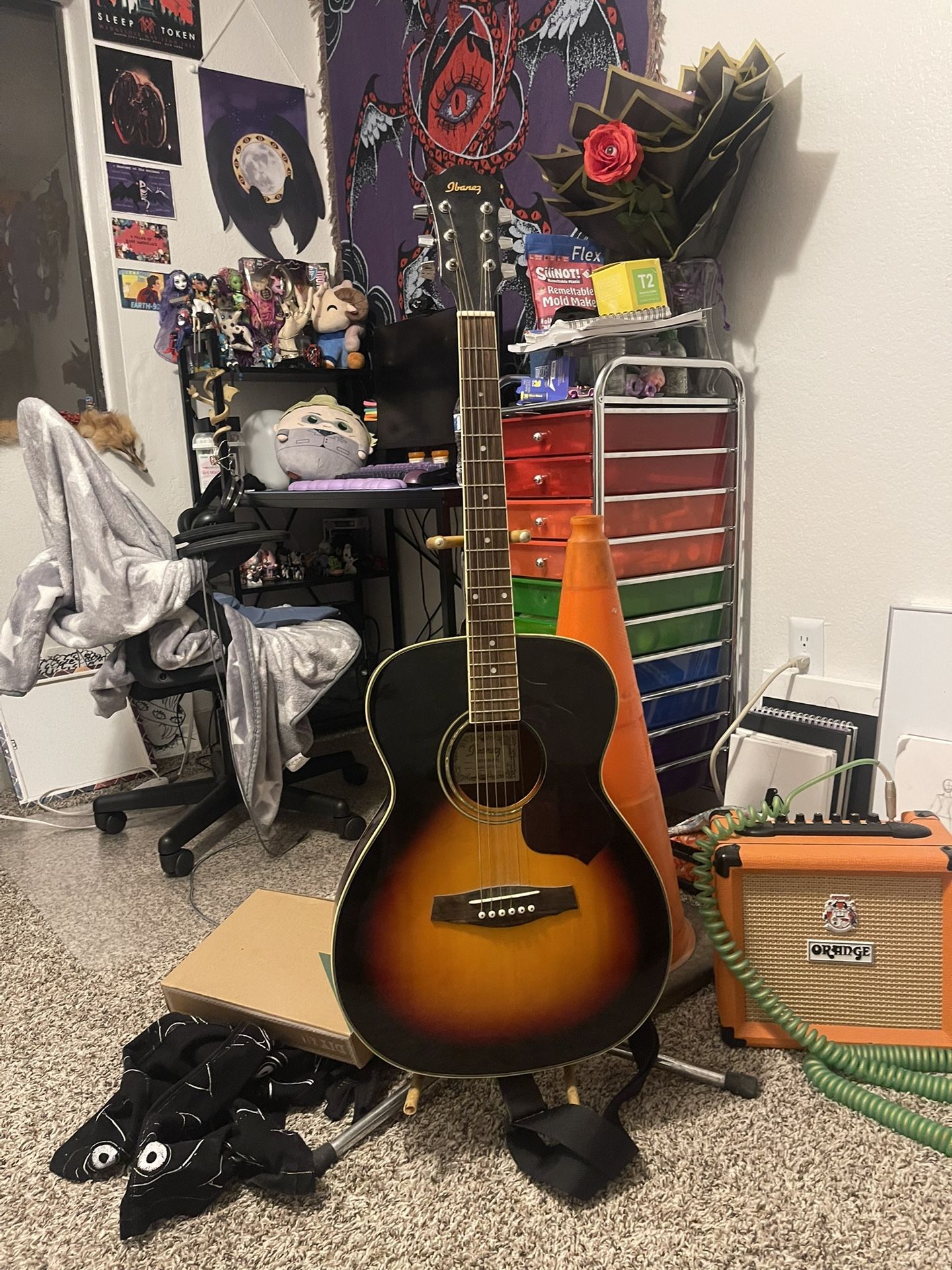 Guitar With Stand