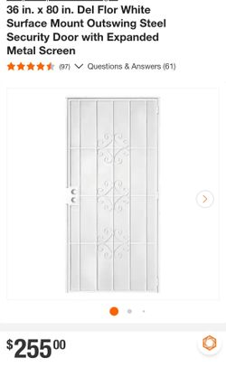 New 36x80 front security door